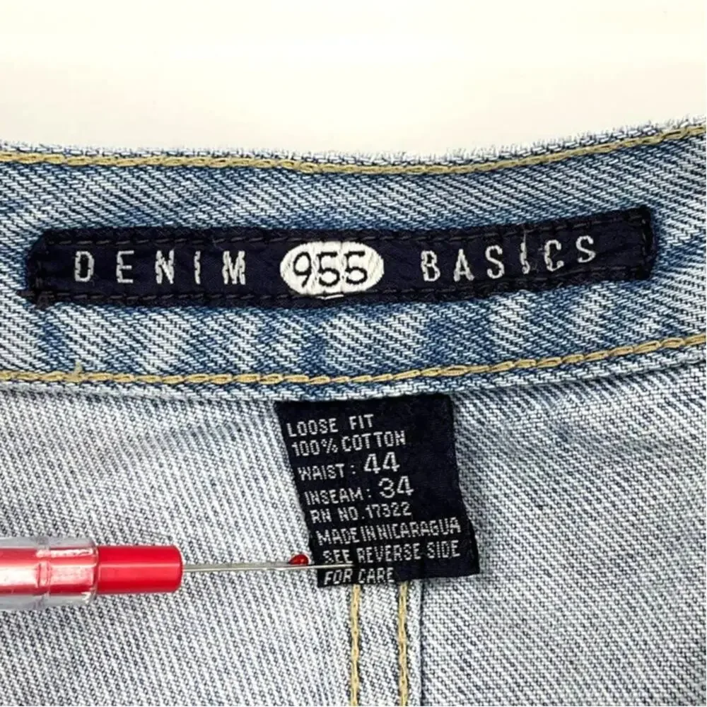 Vintage Basic 955‎ Blues Jeans Loose Fit Size 44x34
